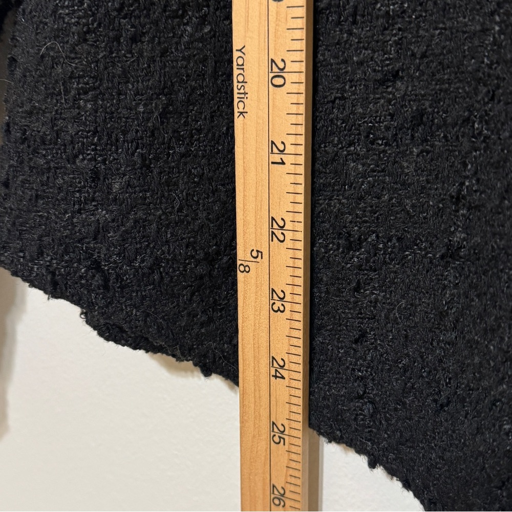 Abercrombie & Fitch Oversized Textured Tweed Button Up Shacket Small Black Coat - Picture 8 of 8